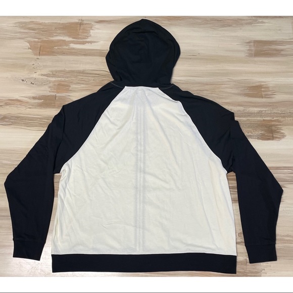*SOLD* NWT Men's Five Four Lightweight Hoodie Sweatshirt White & Black Size 3X - Picture 4 of 4